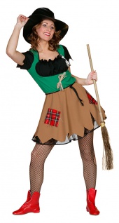 Vogelscheuche Kostüm Damen sexy Kleid Märchen Scarecrow Fasching Karneval KK