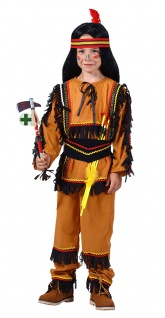 Indianer Kostüm Kinder Jungenkostüm mit Stirnband Tomahawk Karneval Fasching KK