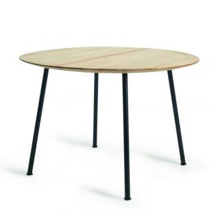 Ethimo Agave Gartentisch aus Metall beschichtet & Teakholz Tischplatte Ø 110 cm