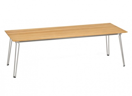 Weishäupl Slope Gartentisch mit Edelstahlgestell 240 × 90 cm