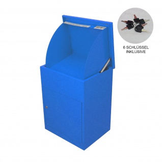 Paketkasten Paketbriefkasten Briefkasten für Pakete Briefkasten mit Paketfach Paketbox Postbox Paket-Dropbox Paketstation für zuhause Paket-Standbriefkasten Paket-Briefkasten abschließbar Blau