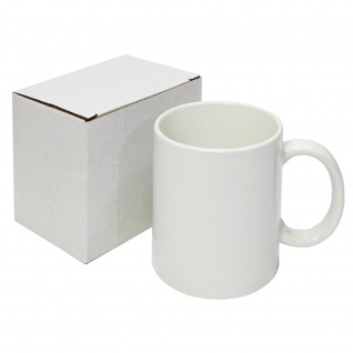 72 polymerbeschichtete Weiße Keramiktassen 313 ml für den Sublimationsdruck TransferpresseHitzepresse Transferdruck Tassen Kaffeetasse mit Geschenkboxen