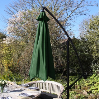 3m freitragender Sonnenschirm Freischwinger Gartenschirm mit Kippfunktion und Hülle im Set Grün - Vorschau 2