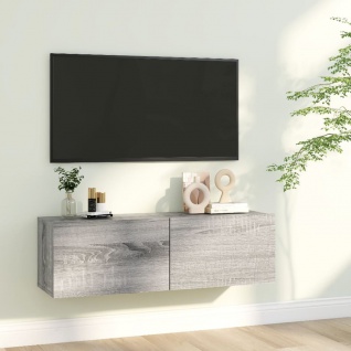 vidaXL TV-Wandschrank Grau Sonoma 100x30x30 cm Holzwerkstoff