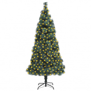 vidaXL Künstlicher Weihnachtsbaum mit LEDs & Ständer Grün 240 cm PET