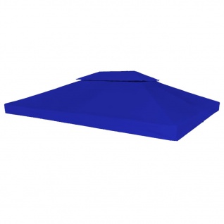 vidaXL Pavillon-Dachplane mit Kaminabzug 310 g/m² 4x3 m Blau