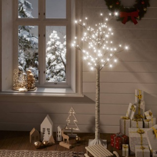 vidaXL Weihnachtsbaum 140 LEDs 1, 5 m Kaltweiß Weide Indoor Outdoor