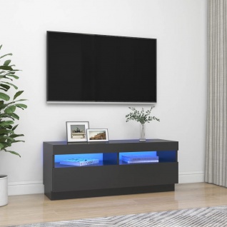 vidaXL TV-Schrank mit LED-Leuchten Grau 100x35x40 cm