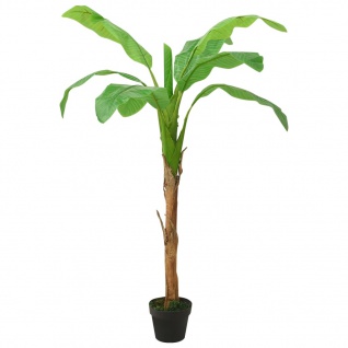vidaXL Künstlicher Bananenbaum mit Topf 160 cm Grün