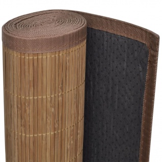 vidaXL Teppich Bambus 100 x 160 cm Braun - Vorschau 5