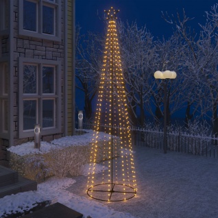 vidaXL Weihnachtskegelbaum 400 Warmweiße LEDs Dekoration 100x360 cm