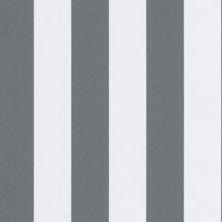 Topchic Tapete Stripes Dunkelgrau und Weiß