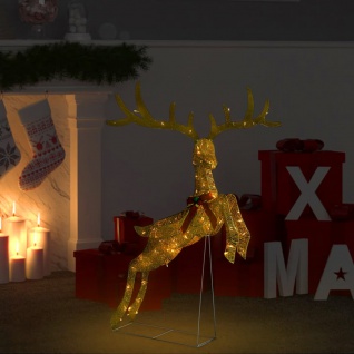 vidaXL Rentiere Weihnachtsdekoration 120 LEDs Golden Warmweiß