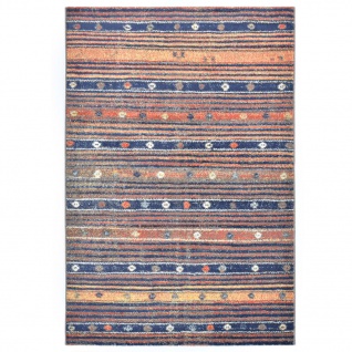 vidaXL Teppich Blau und Orange 80 x 150 cm PP