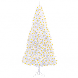vidaXL Künstlicher Weihnachtsbaum mit LEDs 300 cm Weiß