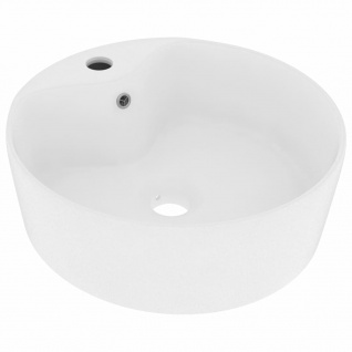 vidaXL Luxus-Waschbecken mit Überlauf Matt-Weiß 36x13 cm Keramik - Vorschau 2