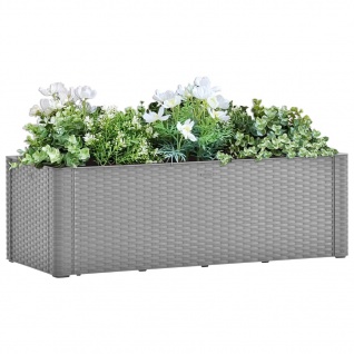 vidaXL Garten-Hochbeet mit Selbstbewässerungssystem Grau 100x43x33 cm