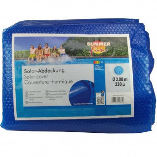 Summer Fun Sommer Poolabdeckung Solar Rund 300 cm PE Blau