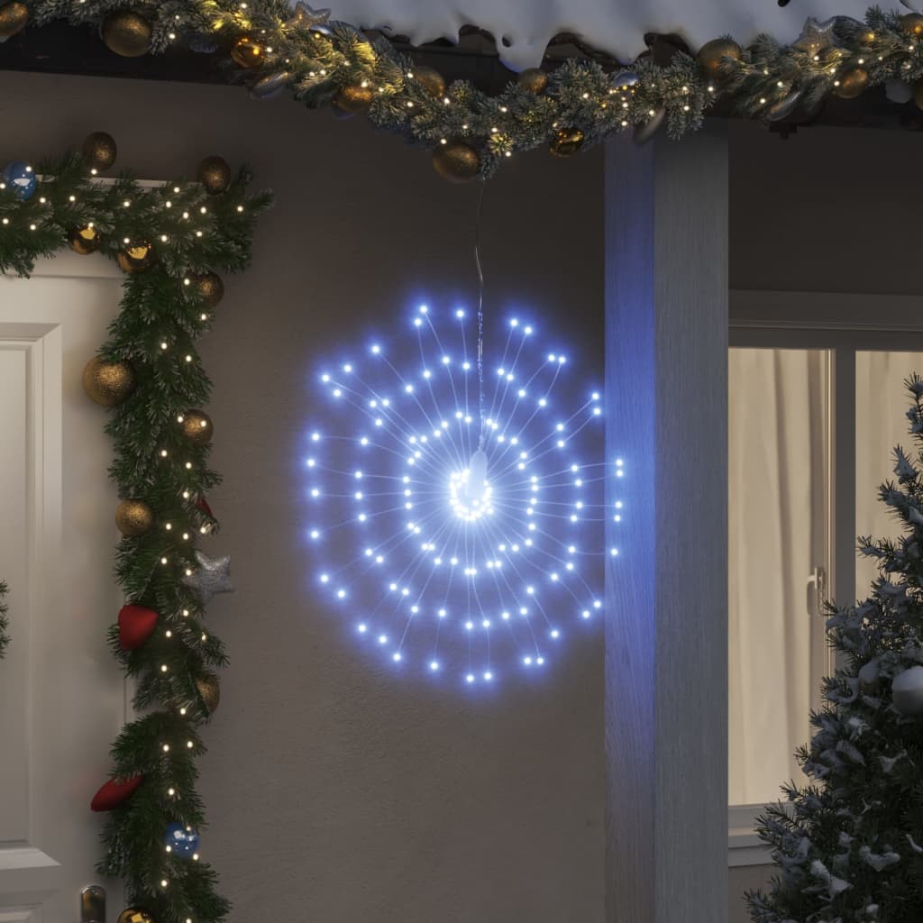 vidaXL Weihnachtsbeleuchtung Feuerwerk 140 LEDs Kaltweiß 17 cm