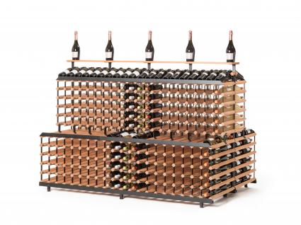 Marken Holz Weinregal RAXI "Vinothek" für 720 Flaschen - Vinothek Regal
