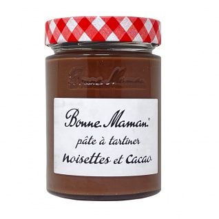 Bonne Maman Haselnüsse & Kakao Schokoladenaufstrich aus Frankreich 360 Gramm Glas