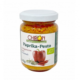 CHIRON Naturdelikatessen Bio Paprika Pesto kbA 140 Gramm Glas