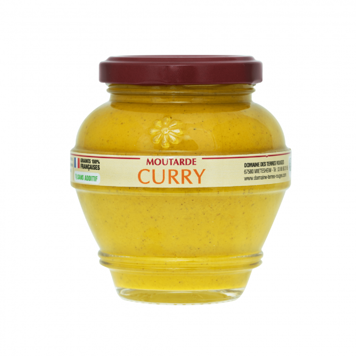 Domaine des Terres Rouges Moutarde Curry Curry-Senf aus dem Elsass