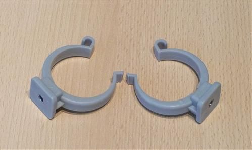 Rohrclips grau 2 Stück Durchmesser 50 mm (6491#