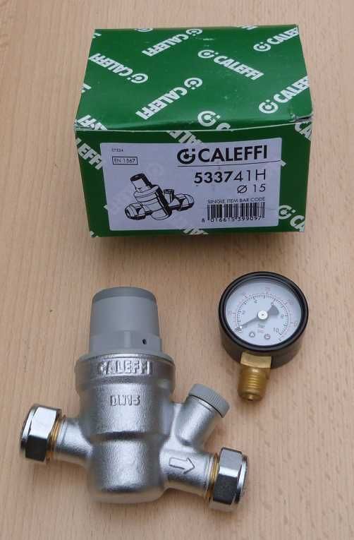 Caleffi HT Druckminderer 15mm + Manometer (533741H) radial 0-10bar (8945#