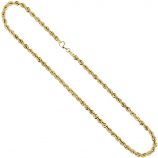 Kordelkette 333 Gelbgold 4, 9 mm 45 cm Gold Kette Halskette Goldkette Karabiner - Vorschau 2