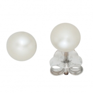 Ohrstecker 925 Sterling Silber 2 Süßwasser Perlen Ohrringe Perlenohrstecker - Vorschau 1