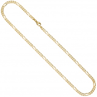 Figarokette 333 Gold Gelbgold massiv diamantiert 60 cm Kette Halskette