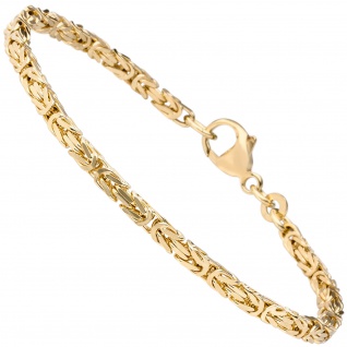 Königsarmband 333 Gold Gelbgold massiv 19 cm Armband Goldarmband