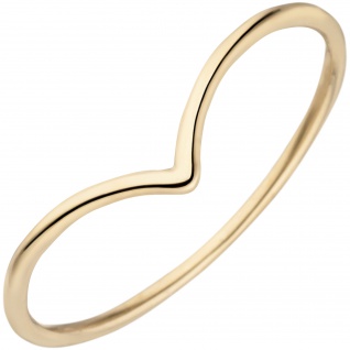 Damen Ring schmal 585 Gold Gelbgold Goldring
