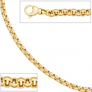 Erbskette 585 Gelbgold 6, 1 mm 45 cm Gold Kette Halskette Goldkette Karabiner - Vorschau 2