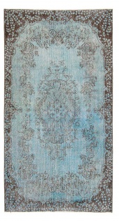Morgenland Vintage Teppich - 214 x 116 cm - blau