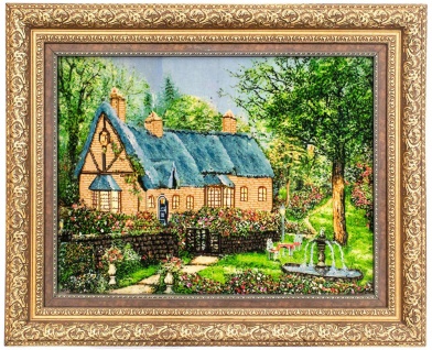 Morgenland Bild-Teppich - 91 x 72 cm - mehrfarbig
