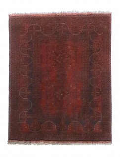 Morgenland Afghan Teppich - Kunduz - 147 x 100 cm - rot