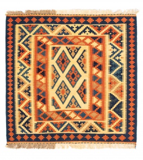 Morgenland Kelim Teppich - Oriental quadratisch - 102 x 100 cm - mehrfarbig