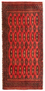 Morgenland Läufer Turkaman - 100 x 50 cm - rot