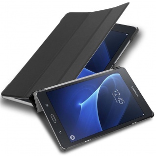 Cadorabo Tablet Hülle kompatibel mit Samsung Galaxy Tab A 2016 (7.0 Zoll) in SATIN SCHWARZ - Ultra Dünne Schutzhülle OHNE Auto Wake Up und Standfunktion