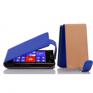 Cadorabo Hülle kompatibel mit Nokia Lumia 925 in KÖNIGS BLAU - Schutzhülle im Flip Design aus strukturiertem Kunstleder