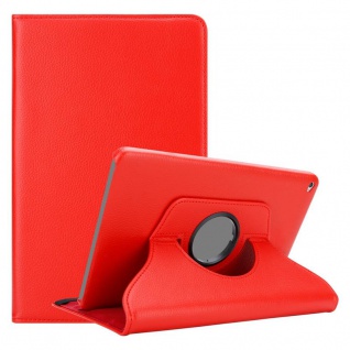Cadorabo Tablet Hülle für Apple iPad AIR 2 2014 / iPad AIR 2013 in MOHN ROT Book Style Schutzhülle mit Auto Wake Up mit Standfunktion und Gummiband Verschluss