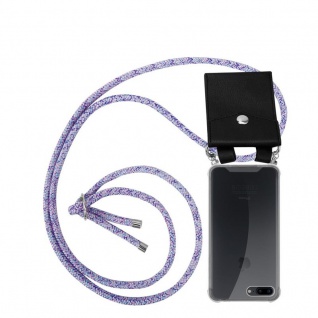 Cadorabo Handy Kette für Apple iPhone 8 PLUS / 7 PLUS / 7S PLUS in UNICORN Silikon Necklace Umhänge Hülle mit Silber Ringen, Kordel Band Schnur und abnehmbarem Etui Schutzhülle