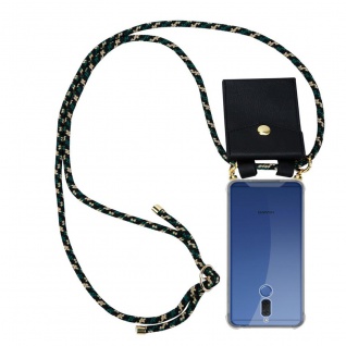 Cadorabo Handy Kette kompatibel mit Huawei MATE 10 LITE in CAMOUFLAGE - Silikon Schutzhülle mit Gold Ringen, Kordel Band und abnehmbarem Etui