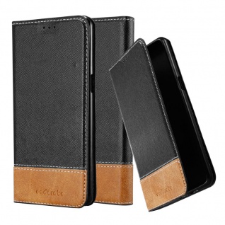 Cadorabo Hülle für OnePlus 3 / 3T in SCHWARZ BRAUN Handyhülle mit Magnetverschluss, Standfunktion und Kartenfach Case Cover Schutzhülle Etui Tasche Book Klapp Style