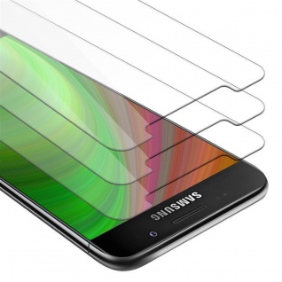 Cadorabo 3x Panzer Folie kompatibel mit Samsung Galaxy A7 2016 - Schutzfolie in KRISTALL KLAR - 3er Pack Gehärtetes (Tempered) Display-Schutzglas in 9H Härte mit 3D Touch Kompatibilität