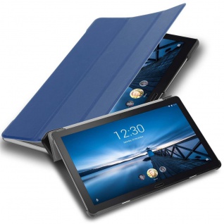 Cadorabo Tablet Hülle kompatibel mit Lenovo Tab P10 (10.1 Zoll) in JERSEY DUNKEL BLAU - Ultra Dünne Schutzhülle mit Auto Wake Up und Standfunktion