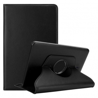 Cadorabo Tablet Hülle für Samsung Galaxy Tab A (10, 5" Zoll) T590 in HOLUNDER SCHWARZ Book Style Schutzhülle OHNE Auto Wake Up mit Standfunktion und Gummiband Verschluss
