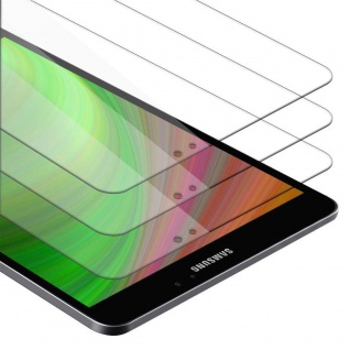 Cadorabo 3x Panzer Folie kompatibel mit Samsung Galaxy Tab S2 (8 Zoll) in KRISTALL KLAR - 3er Pack Gehärtetes (Tempered) Display-Schutzglas in 9H Härte mit 3D Touch Kompatibilität